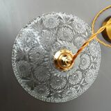 Suspension vintage en verre ciselé