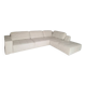 White leather corner sofa