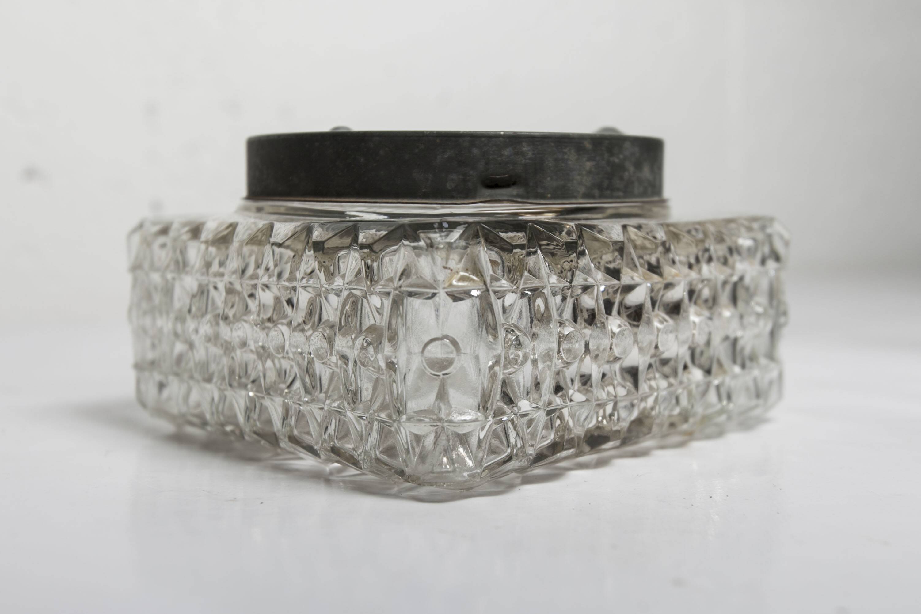 Square ceiling or wall light 1970 space age