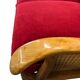 Vintage red wine baroque armchair/sofa/lounge with caning