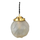 Vintage art deco glove pendant lamp in frosted glass