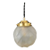 Vintage art deco glove pendant lamp in frosted glass