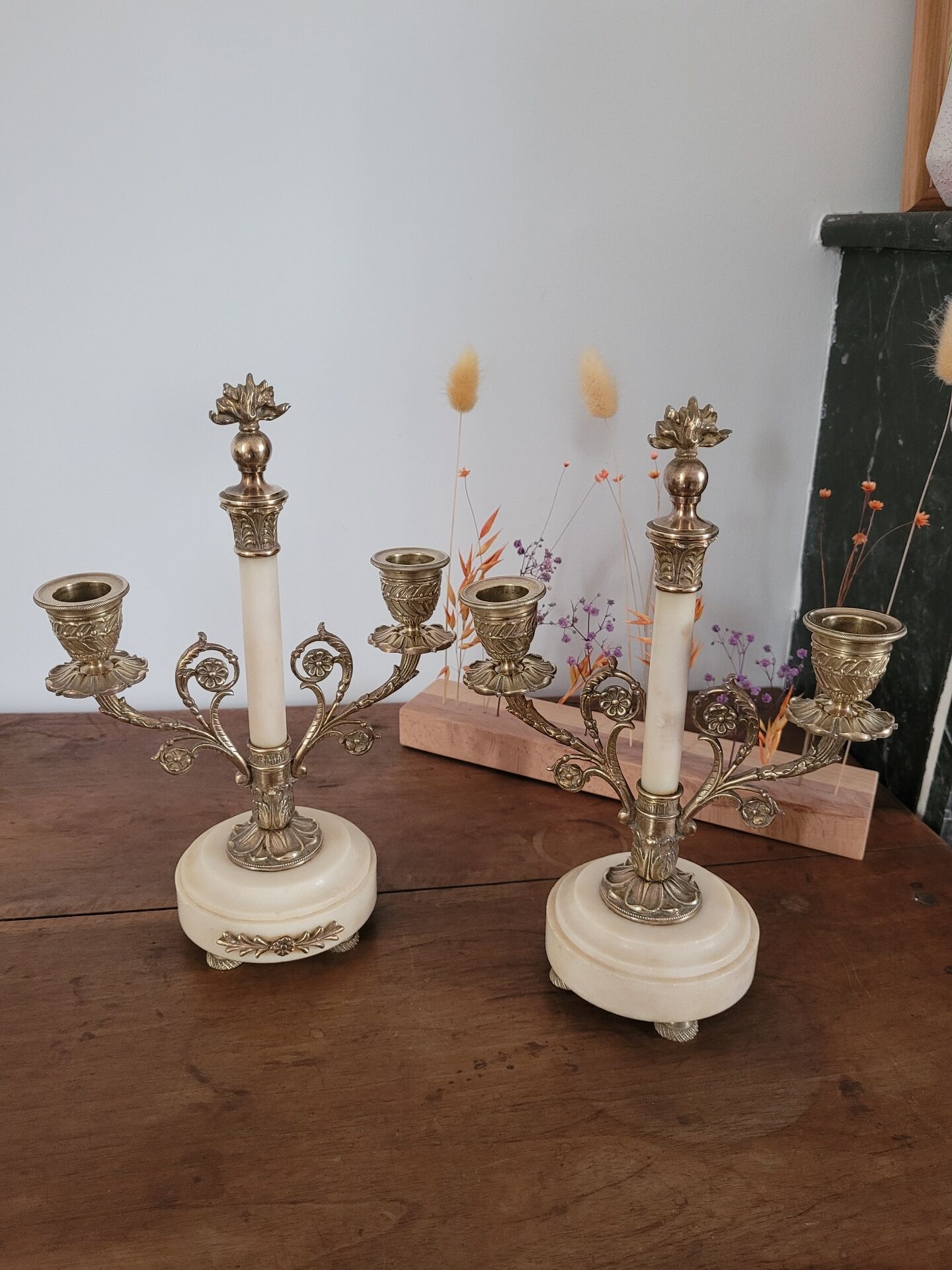 Pair of candelabra / chandeliers Louis XVI