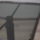 Vintage 1970s side table trolley in black metal and glass by allegri parma