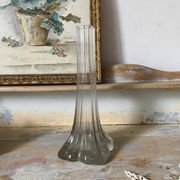 Vase en verre soliflore années 50-60