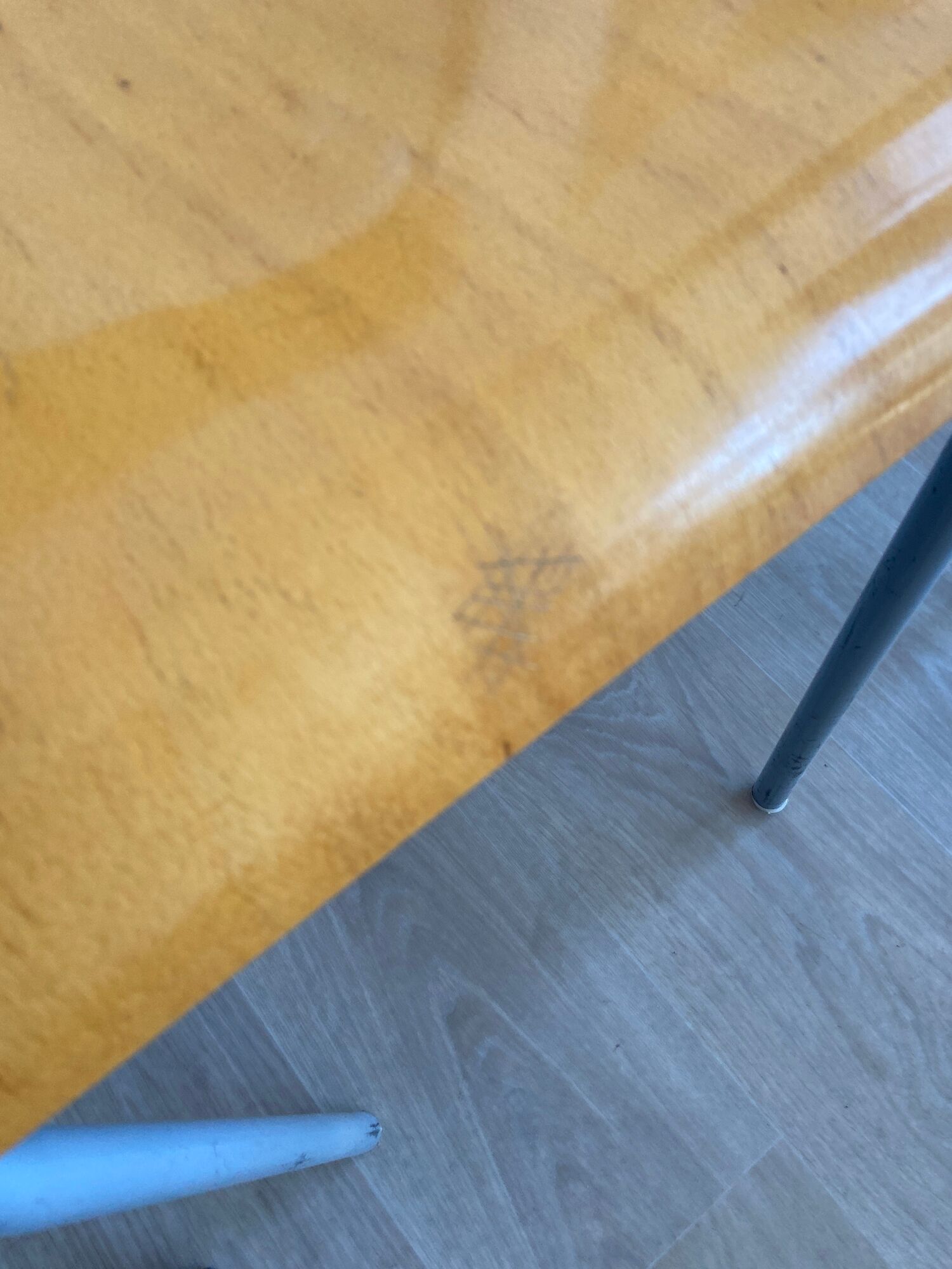 Set of 10 school chairs 70s