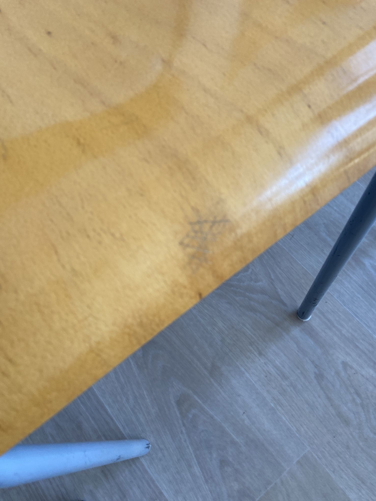 Set of 10 school chairs 70s