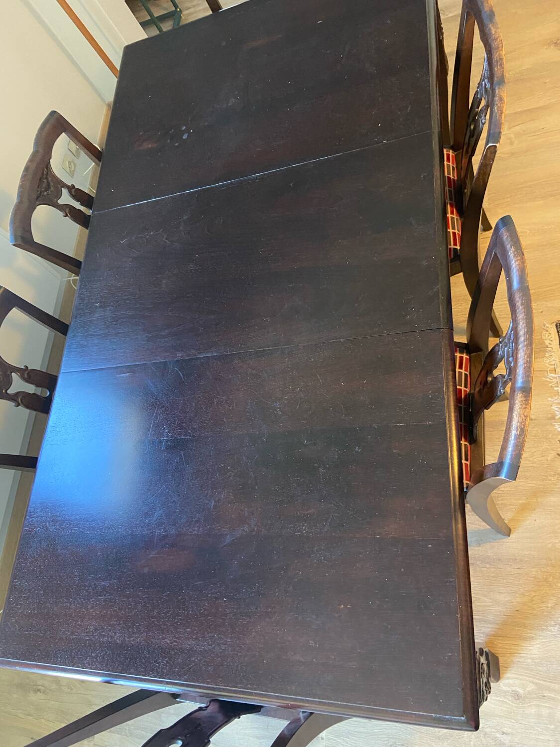 Dining table and 6 Art Deco chairs