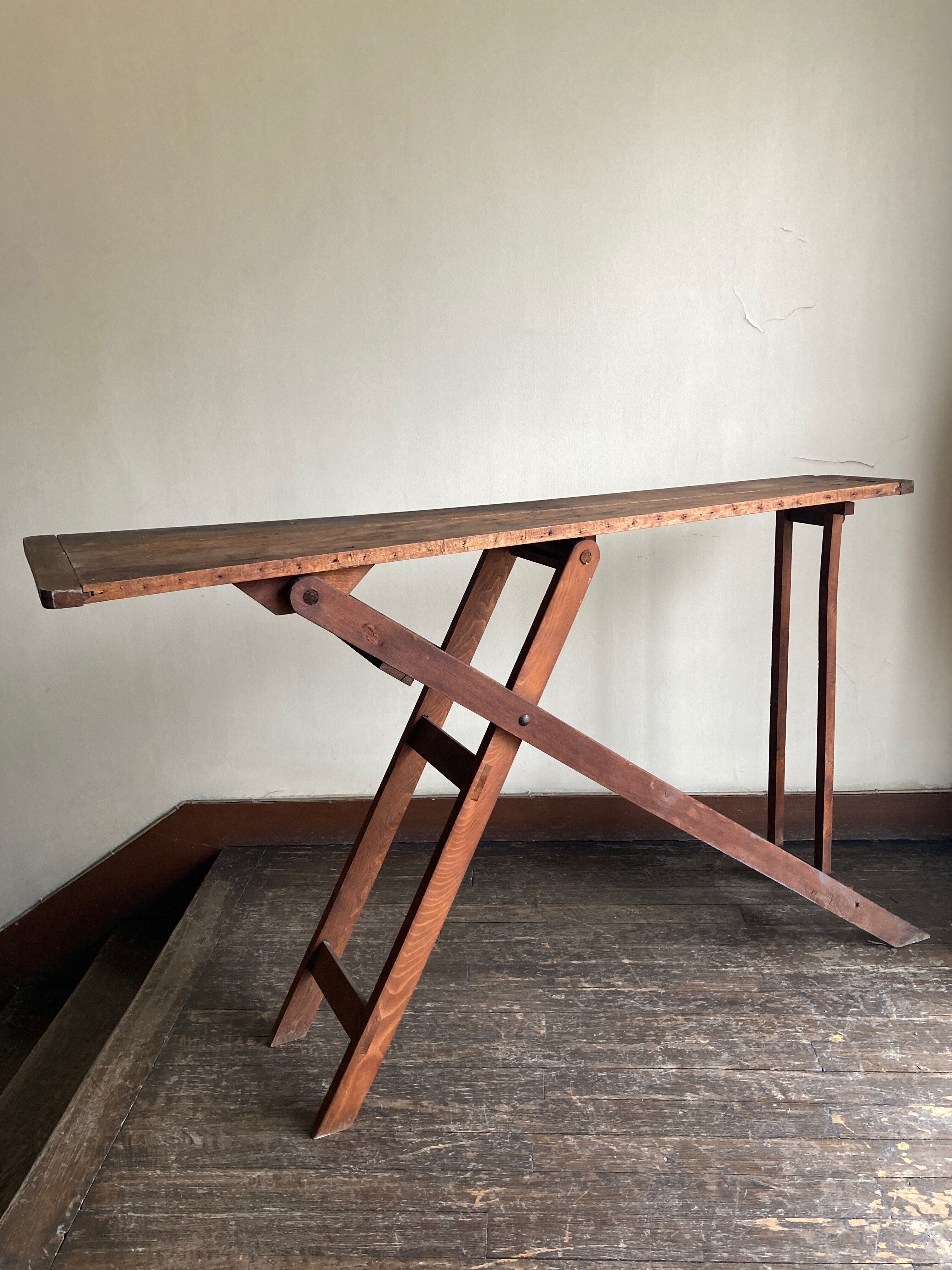 1900 folding ironing console table
