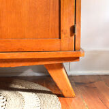 Wood and rattan wardrobe