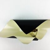 Black coiled metal spiral sconce 1960