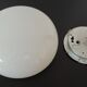 Round opaline ceiling light