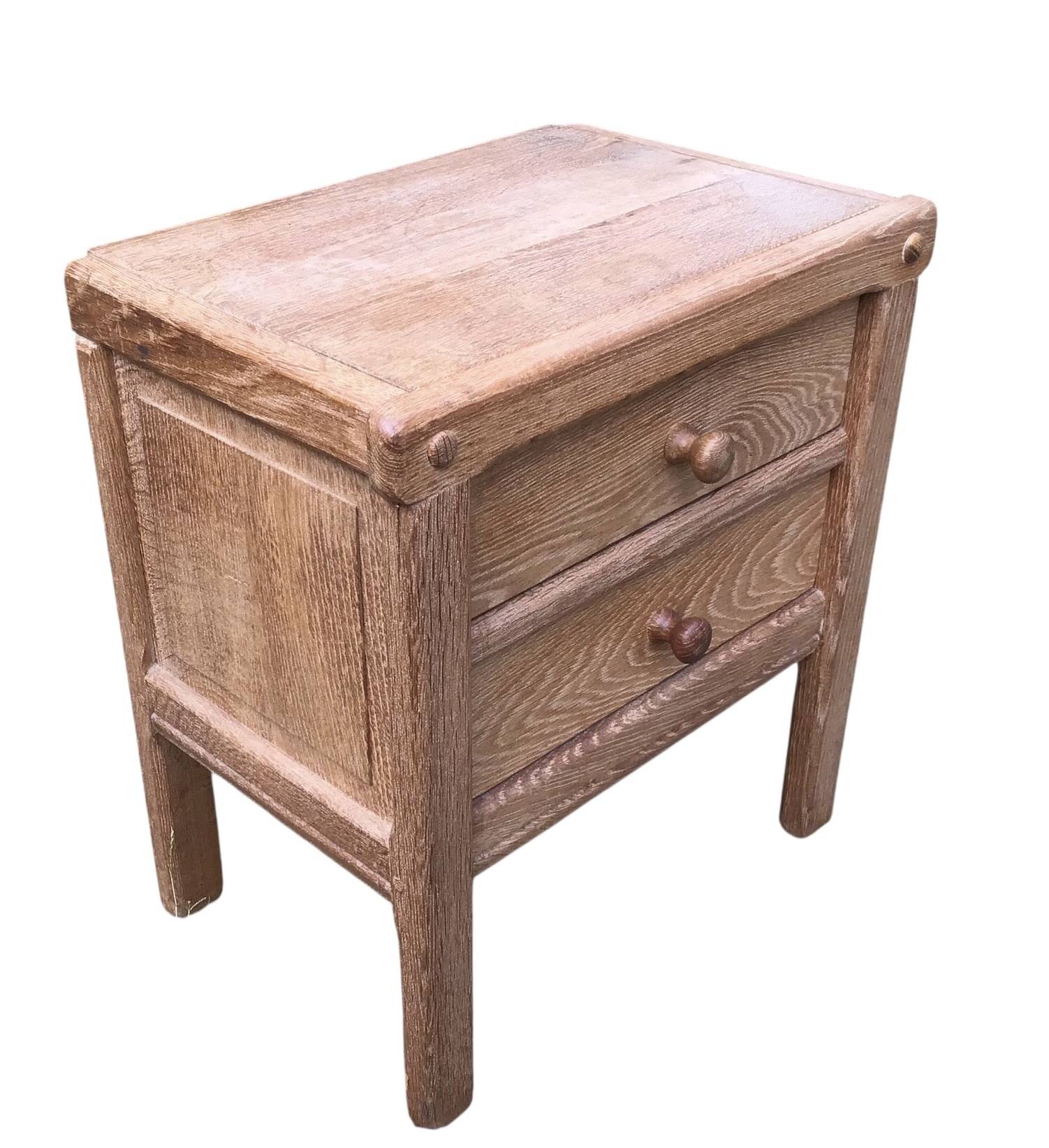 Pair of solid oak bedside tables circa 70-80