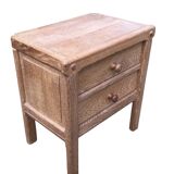 Pair of solid oak bedside tables circa 70-80