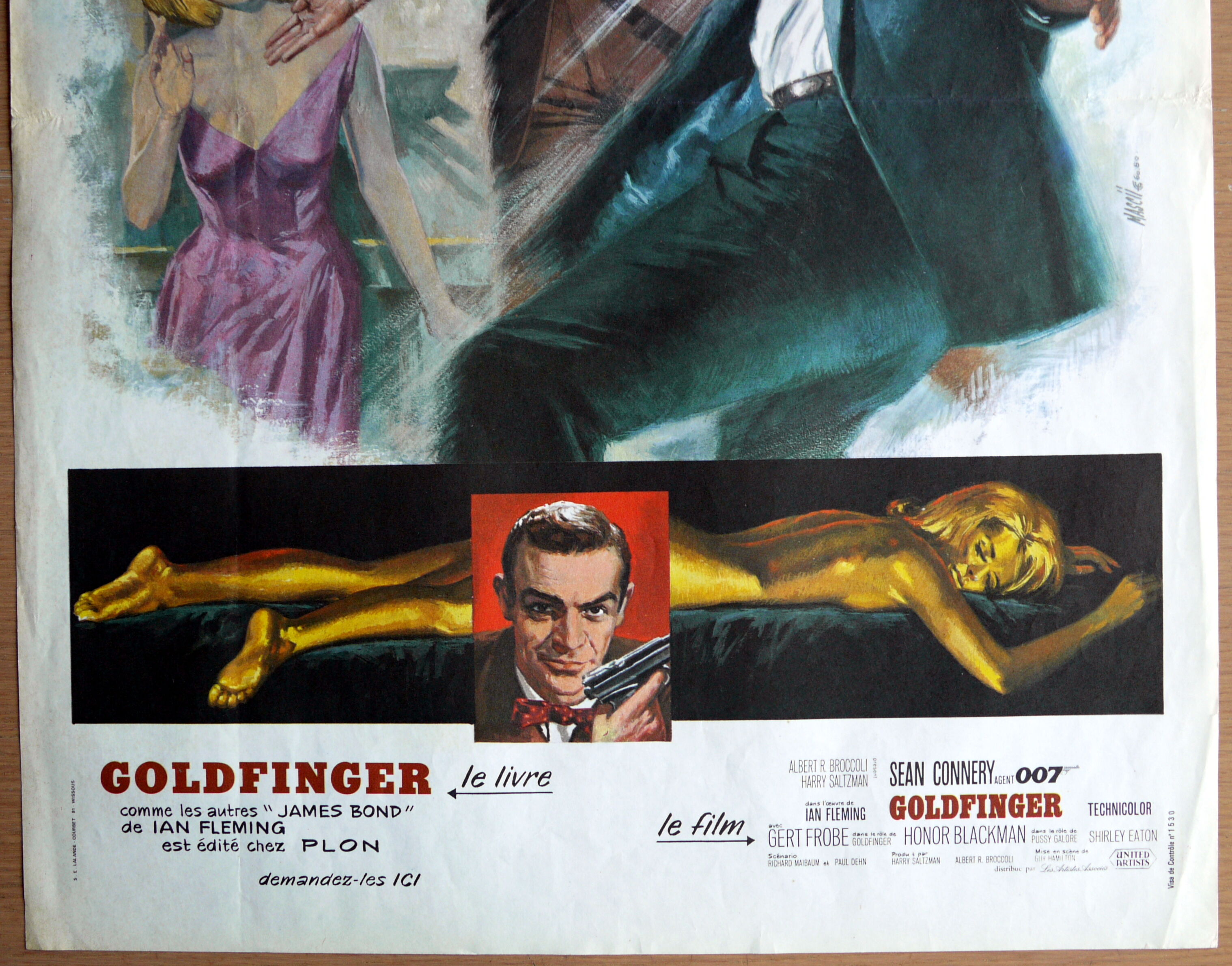 Original movie poster "Goldfinger", James Bond 007