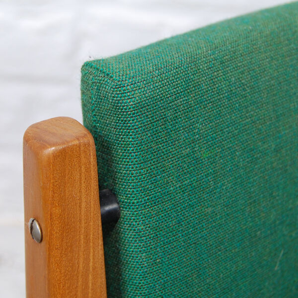 Chaise vintage en bois 1960s retapissée
