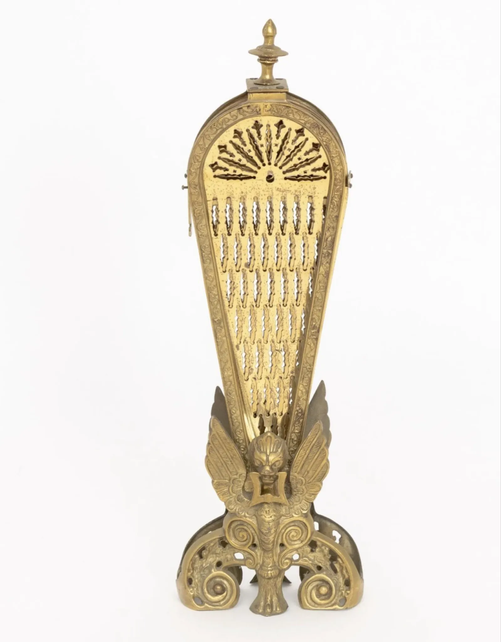 Brass fire screen