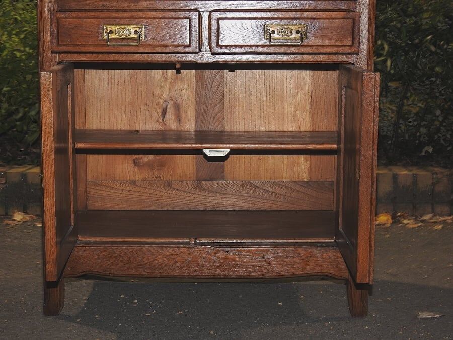 Old art deco side cabinet on marble top