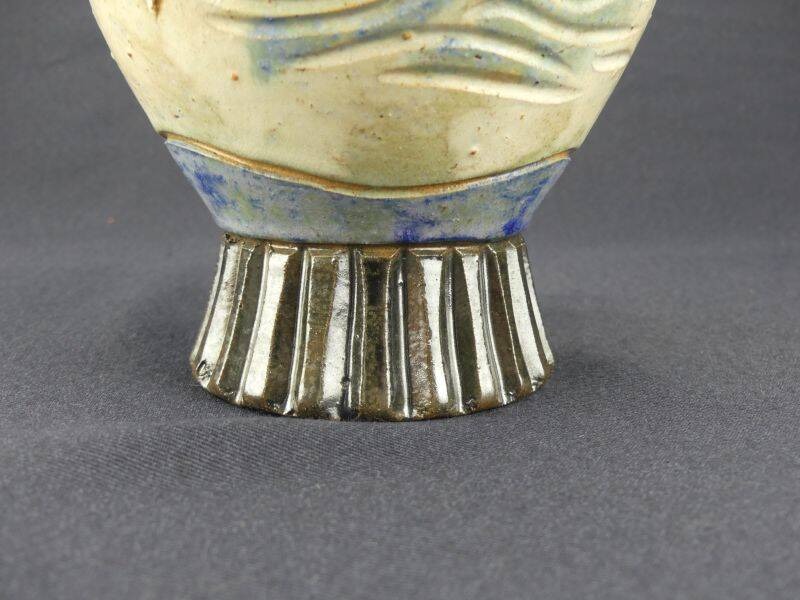 Stoneware vase from Bouffioulx signed Dubois