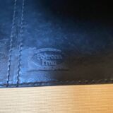 Pair of black leather sofas produced by Poltrona Frau, circa 1980/1990.