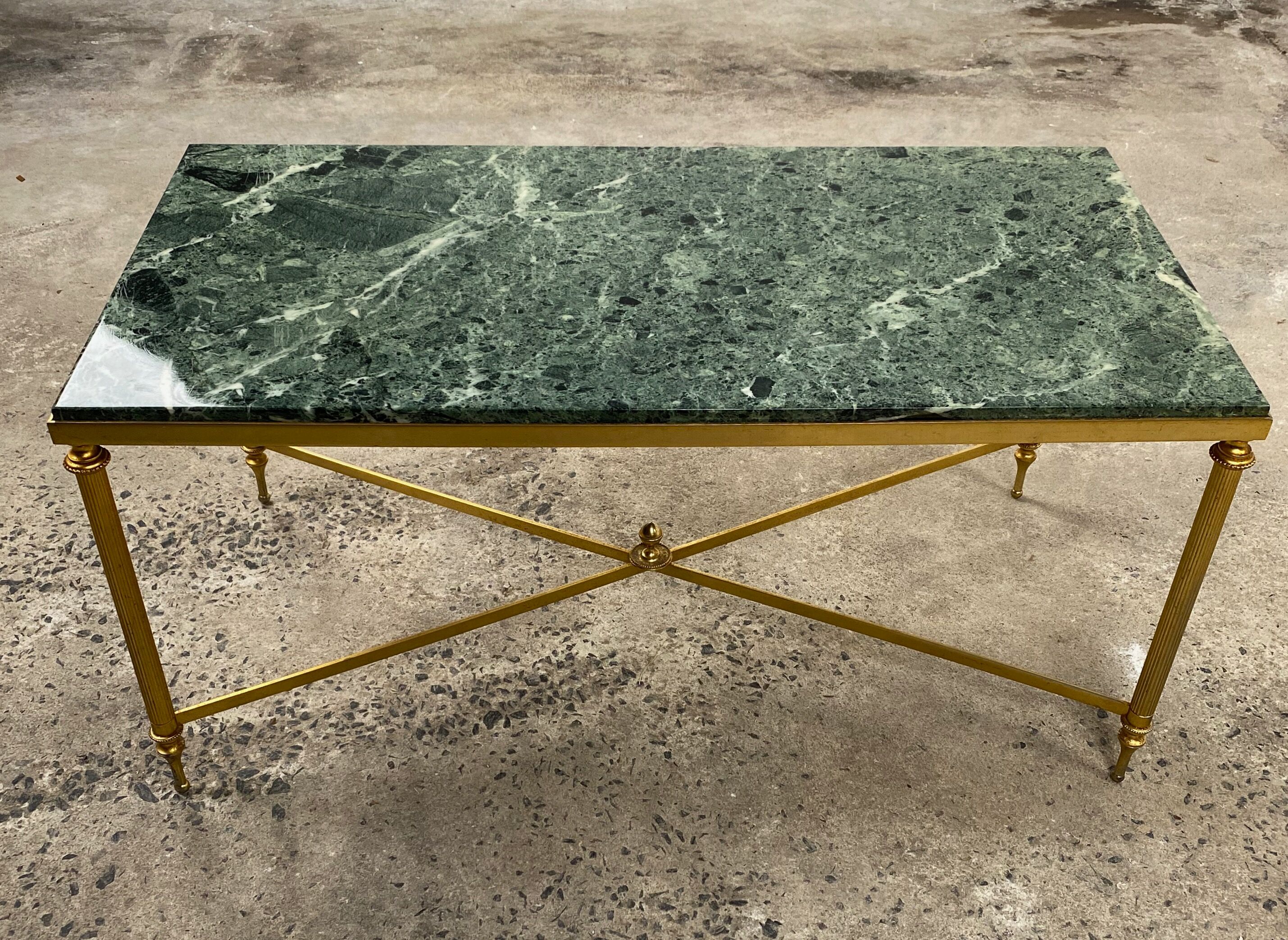 Marble and bronze coffee table 1960