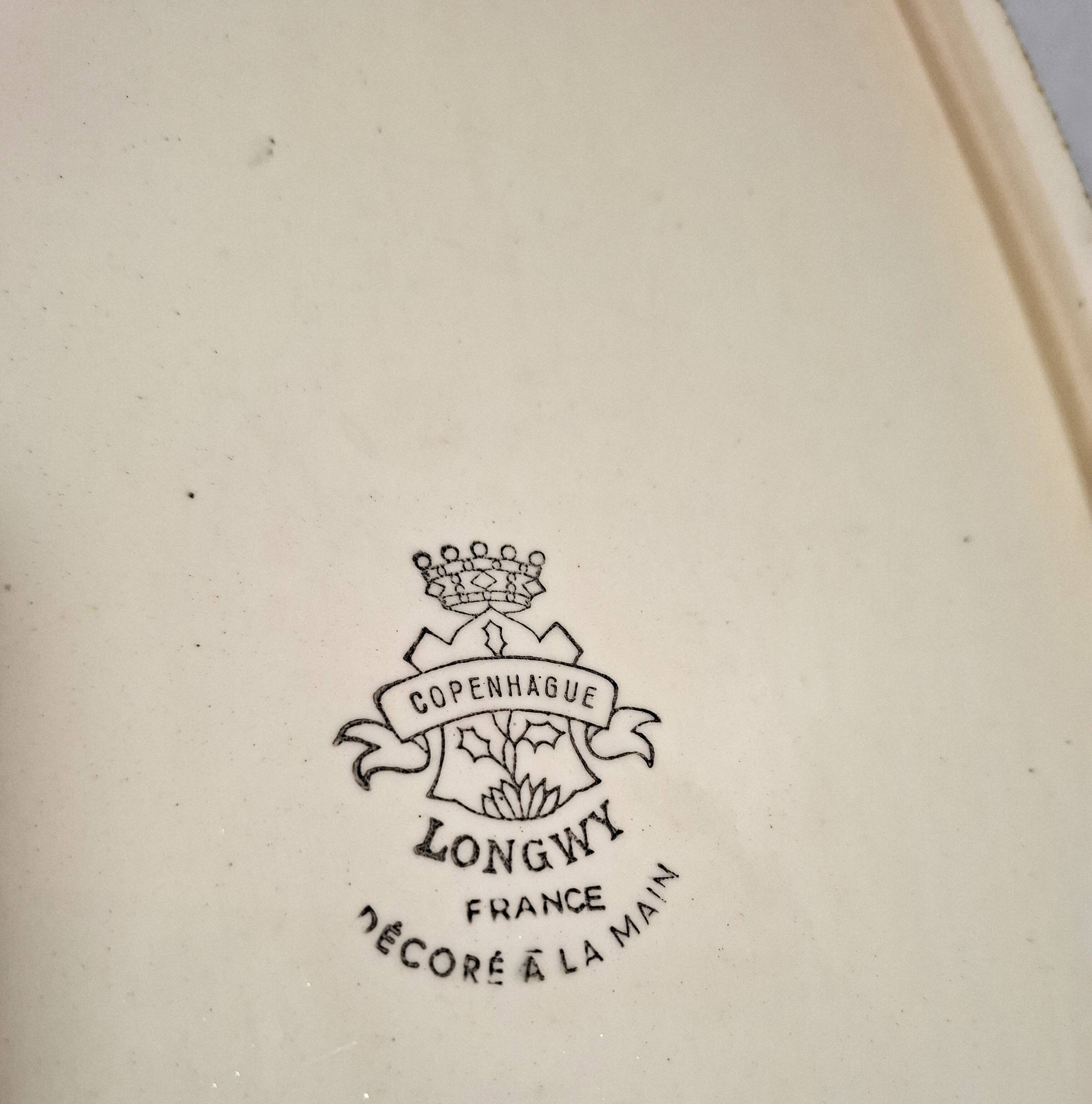 Plat poisson céramique Longwy