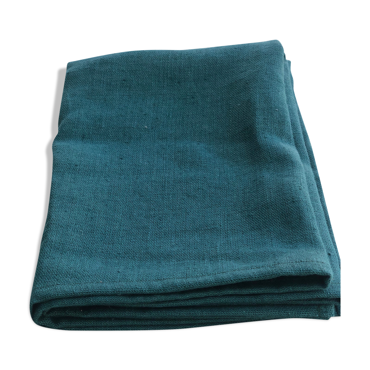 Green Red linen Torchon Fir