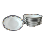 Lot of soup plates Limoges porcelain