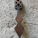 Carved wooden wall candle holder