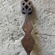 Carved wooden wall candle holder