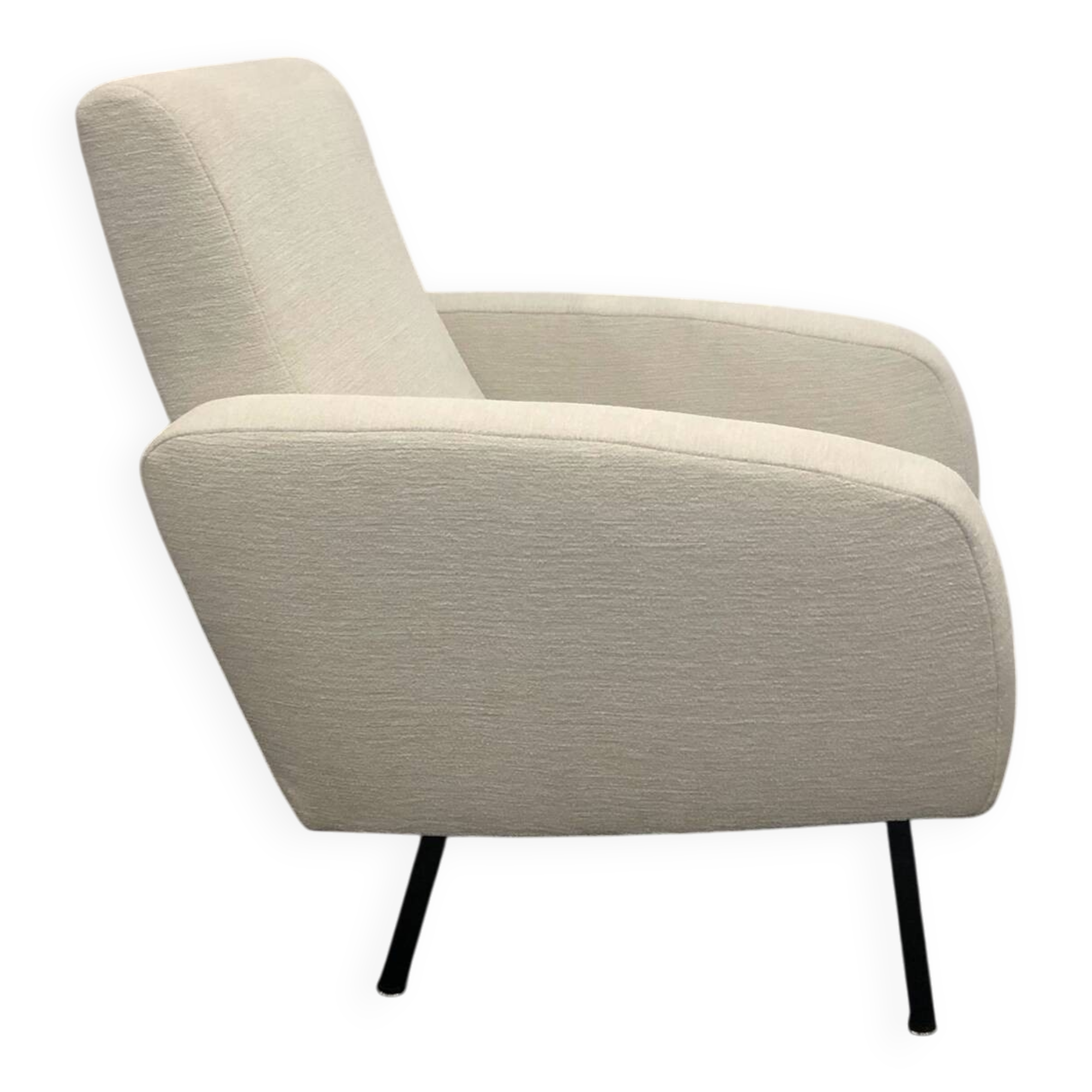 Pair of DISTEX MARCO ZANUSO ARFLEX armchairs, 1954-1960, gold frames