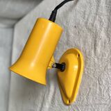 LITA wall lamp, adjustable, vintage 1960s, yellow lacquered metal spotlight