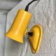 LITA wall lamp, adjustable, vintage 1960s, yellow lacquered metal spotlight