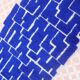 Klein blue Moroccan Berber hallway rug with reliefs