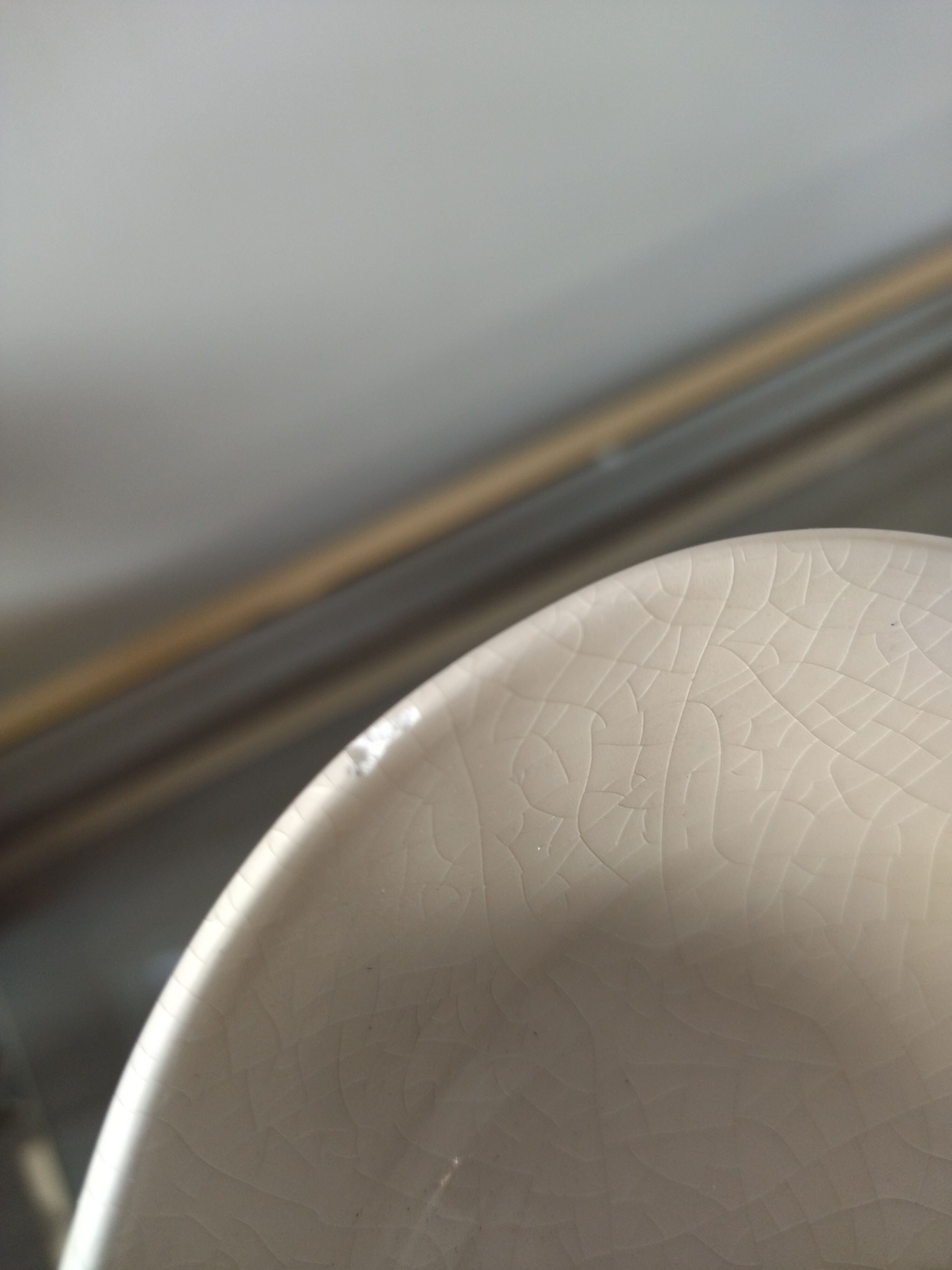 White and gold Kostka lamp