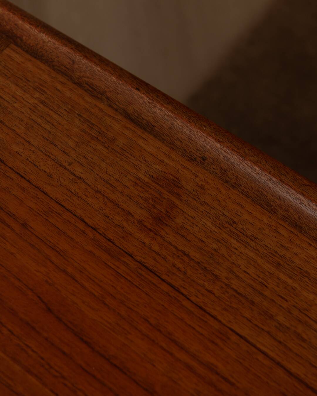 Table basse en teck danois par Grete Jalk avec cadre à lattes, années 1960.