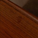 Table basse en teck danois par Grete Jalk avec cadre à lattes, années 1960.