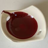 Ceramic empty pocket bowl signed Lude France 1960s