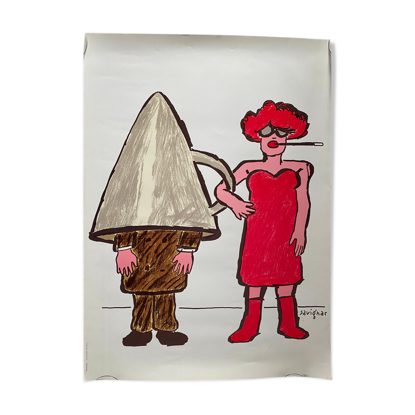 Original poster "Feminism" Raymond Savignac 49x68cm 1976