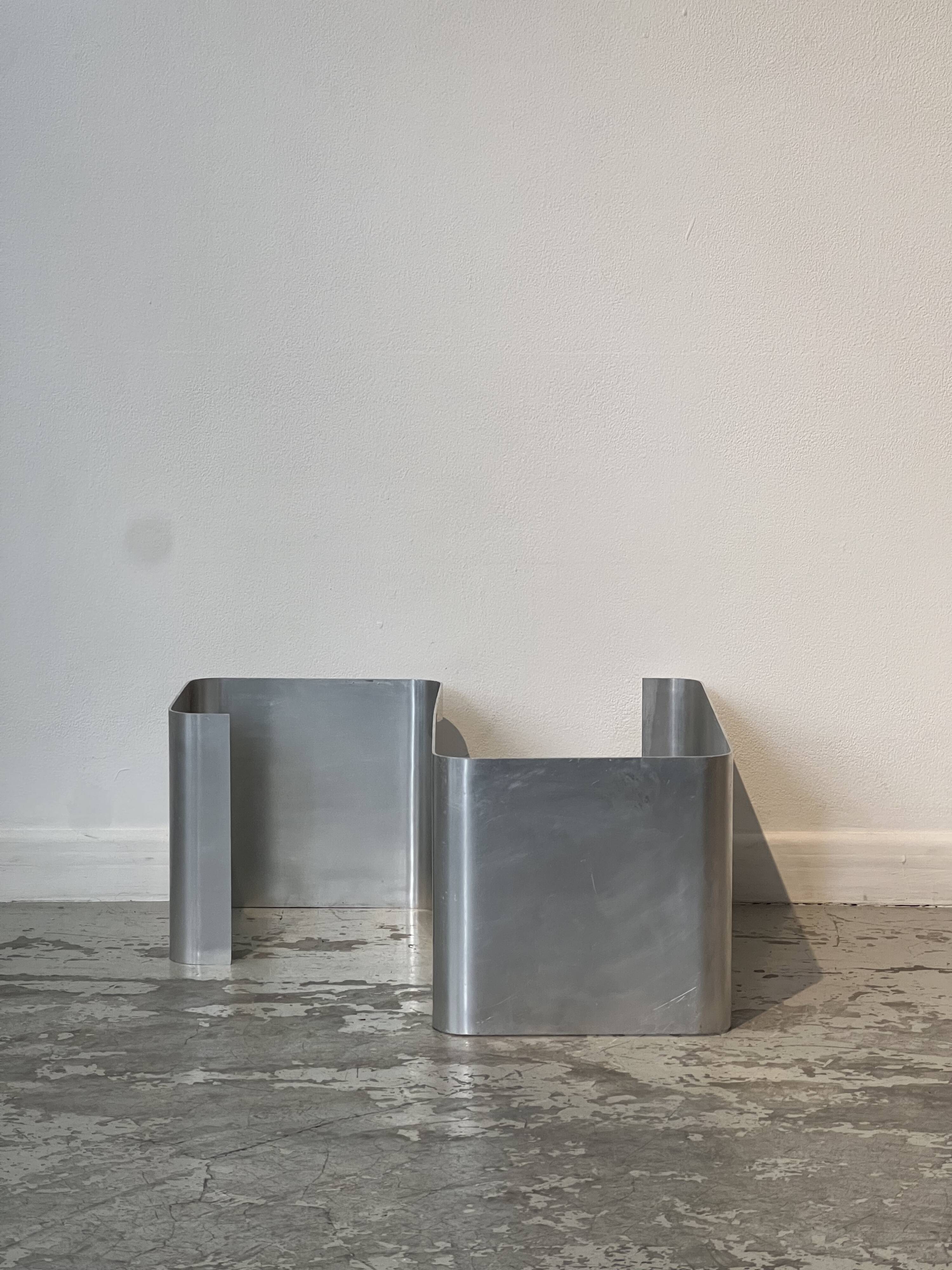 Ensemble d'étagères murales ZigZag par Joëlle Ferlande & François Monnet pour Kappa Uginox années 1970