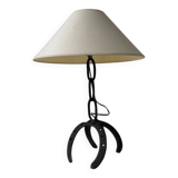 Brutalist 1950s "chain" table lamp