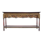 Console in beech and ash, 80s-90s