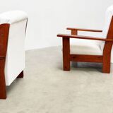 Ensemble de deux chaises longues brutalistes