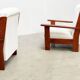 Ensemble de deux chaises longues brutalistes