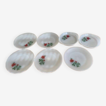 Dishes and plates of red roses flowers 76113 arcopal