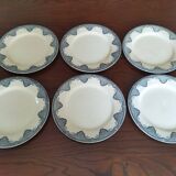 12 flat plates iron earth Salins, model Céline