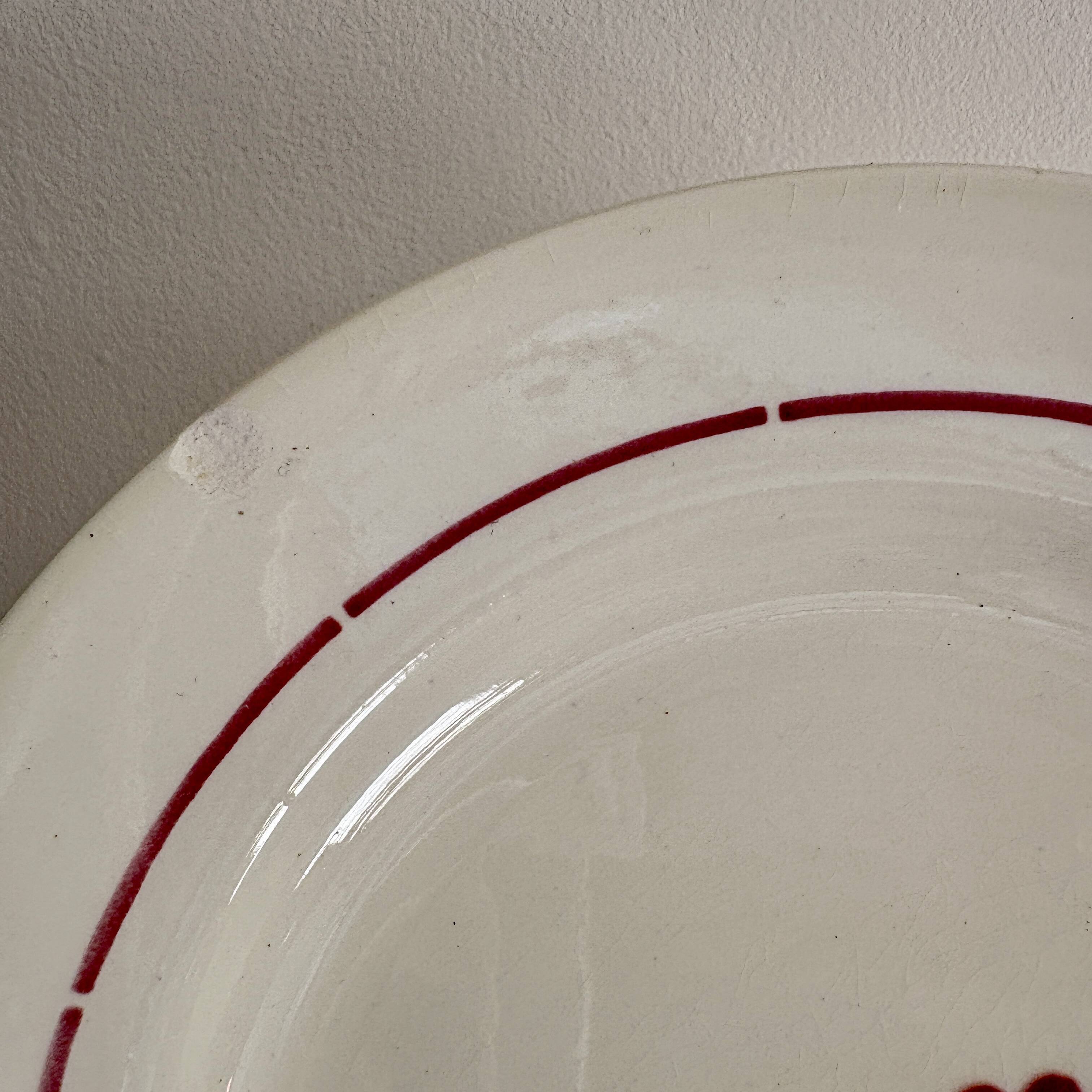 Set of 10 mismatched antique dinner plates
