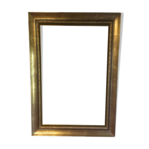 Cadre doré en bois et - stuc