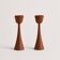 Pair of teak candlesticks – Danish design, 1960s