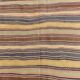 Yellow & Brown Striped Kilim Rug, Turkis Kilim Rug, 152x271Cm